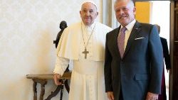 Папата с краля на Йордания, 2 май 2024