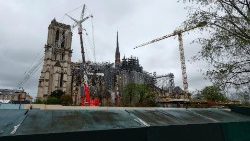 La cathédrale Notre-Dame de Paris, dévastée il y a cinq ans par un incendie.