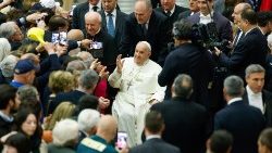 Pope Francis meets grandparents and grandchildren at the Vatican