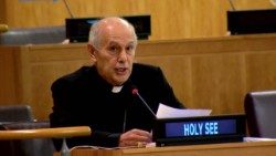 Mgr Gabriele Caccia, observateur permanent du Saint-Siège auprès des Nations Unies, en mars 2022. 