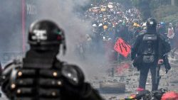 Die Proteste in Kolumbien halten an, hier am Mittwoch in Medellin