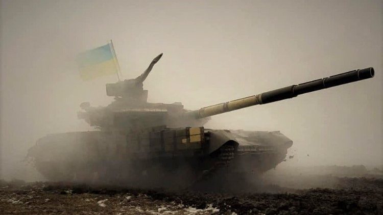 Ukrainische Panzer stehen bereit