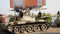 Kämpfe im Sudan; hier ein Panzer