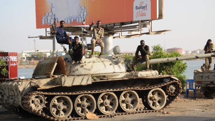 Kämpfe im Sudan; hier ein Panzer