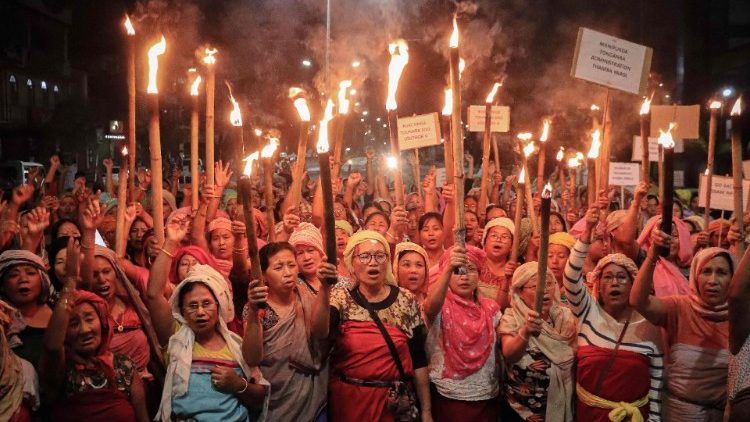 Öffentlicher Protest in Manipur
