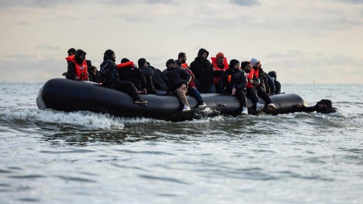 Migrants attempt to cross the British Channel
