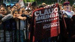 Anhänger von Claudia Sheinbaum in Mexiko