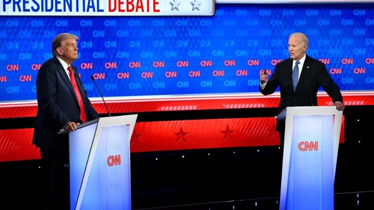 Donald Trump e Joe Biden durante il dibattito televisivo