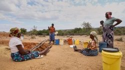 Southern African women at a Well. 