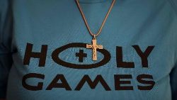 Emblemat "Holy Games" - duszpasterstwa olimpijskiego w Paryżu