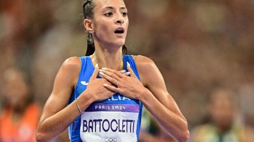 Nadia Battocletti alla fine della sua corsa dei 10.000