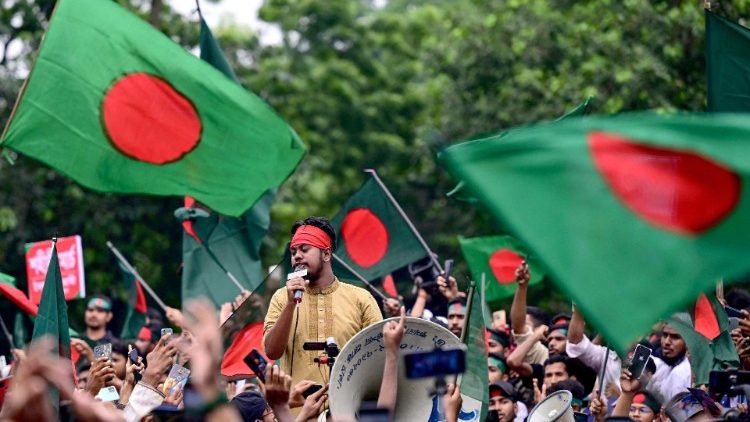 Demonstranten in Bangladesch, 5.9.2024