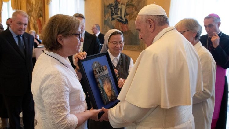 26. September 2019: Papst Franziskus bei der Audienz für die Teilnehmer an der ersten Generalversammlung des Netzwerkes gegen Menschenhandel, Talitha Kum