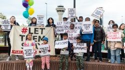 Im australischen Perth wird für einen besseren Umgang mit Flüchtlingen demonstriert