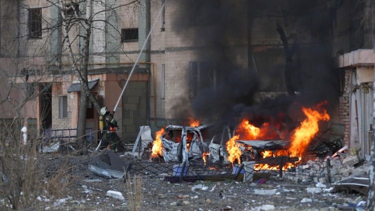 러시아 미사일 공격으로 파괴된 우크라이나 건물들 