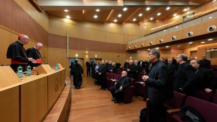 Die deutschen Bischöfe beim interdikasteriellen Treffen diesen Freitag 