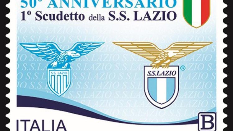 Francobollo commemorativo del primo scudetto della Lazio