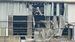 Die Alumium-Fabrik in Bozen nach der Explosion