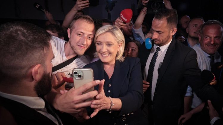 Marine Le Pen subito dopo i risultati del voto