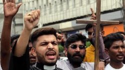 Protest against the sentencing of a Christian man to death on blasphemy charges in Pakistan