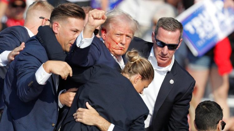 Former US President Donald Trump rushed off stage after incident at campaign rally