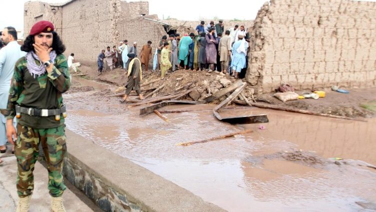 Starke Regenfälle haben zu Hochwasser und Zerstörung in Afghanistan geführt - Aufnahme vom 15.7.2024 