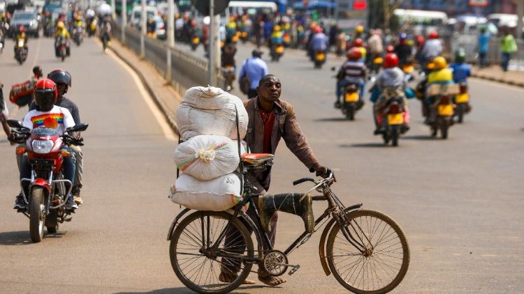 Straßenszenerie in Kigali, Ruanda