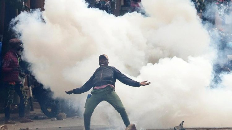 Bei den Protesten am Dienstag in Nairobi