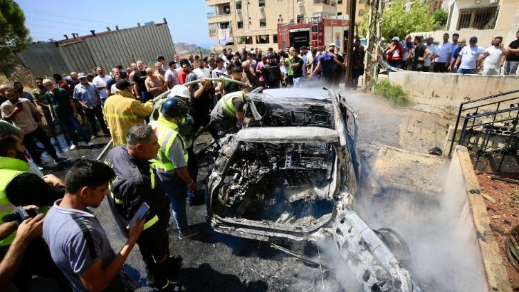 Ataque israelense em Sidon, no sul do Líbano  