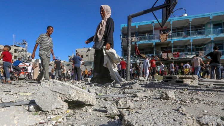 Il campo profughi di Nuseirat, al centro della Striscia di Gaza