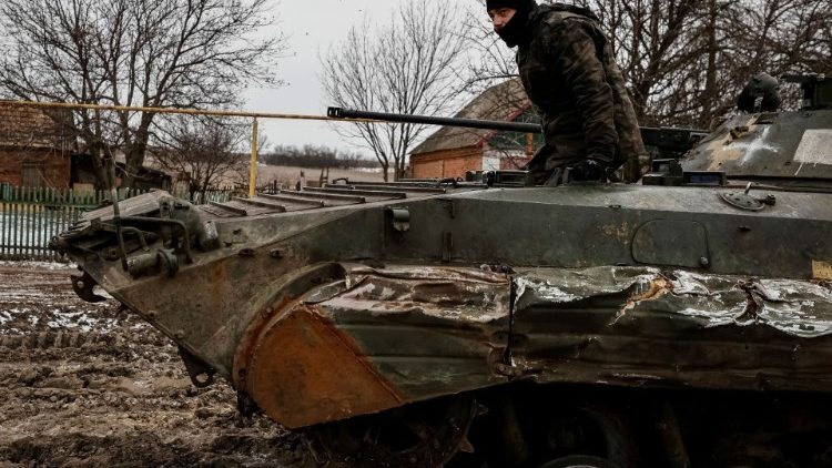 यूक्रेन में जारी युद्ध का एक दृश्य 