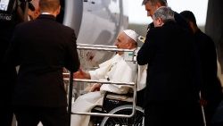 File photo of Pope Francis departing for an Apostolic Journey