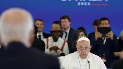 Pope Francis addresses the G7