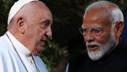 Popiežius ir Indijos premjeras
