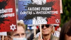 Manifestation à Paris contre l'antisémitisme en France le 20 juin 2024. 