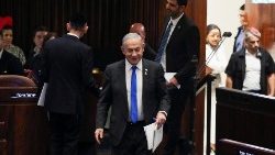 Netanjahu am Mittwoch in der Knesset in Jerusalem