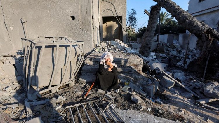 Aftermath of Israeli strikes in Deir Al-Balah in the central Gaza Strip