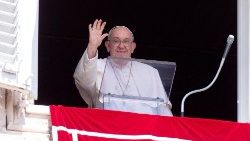 Pope Francis leads the Angelus prayer at the Vatican