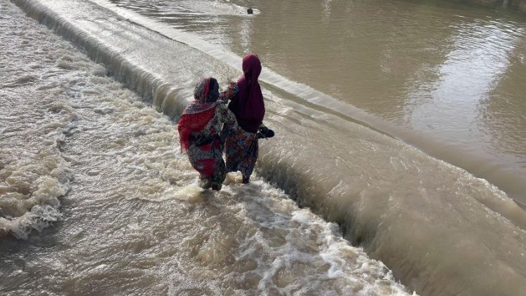 Hochwasser in Maiduguri, Nigeria, Aufnahme vom 15.9.2024