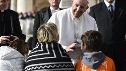 Papst Franziskus bei der Generalaudienz