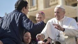 Papst Franziskus bei der Generalaudienz