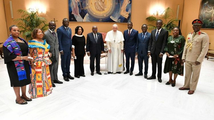 Папа Франциск с Ганийската делегация