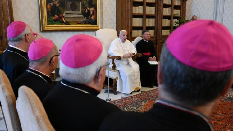 Audiencia del Santo Padre con los obispos de Portugal en el marco de la visita 'ad limina apostolorum', 24 de mayo de 2024. (Vatican Media)