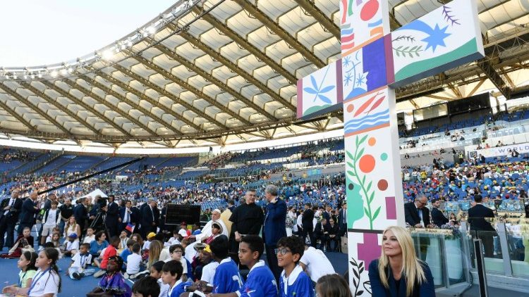 I Jornada Mundial das Crianças no Estádio Olímpico de Roma