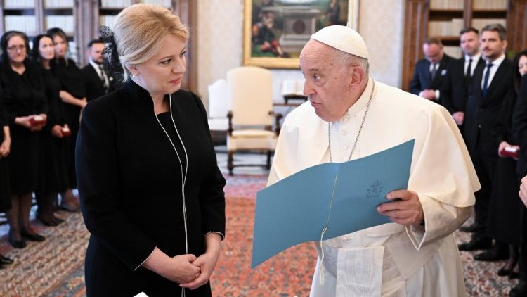 Papa Franjo i predsjednica Slovačke Zuzana Čaputová