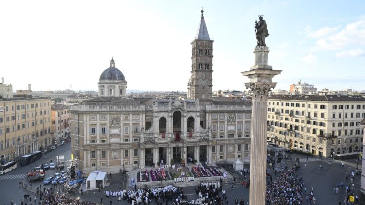 A Santa Maria Maggiore-bazilika madártávlatból