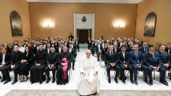 Папа Франциск на встрече со сборной Хорватии по футболу (5 июня 2024 г.)