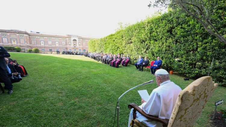 Papa Franjo tijekom komemoracije Zaziva za mir