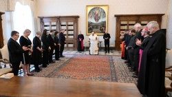 Ao final do encontro, foi rezado o Pai Nosso a pedido do Papa Francisco