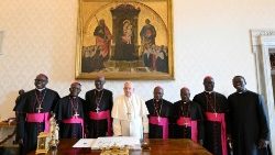 Le Pape Francois avec les évêques guinéens lors de leur visite ad limina apostolorum